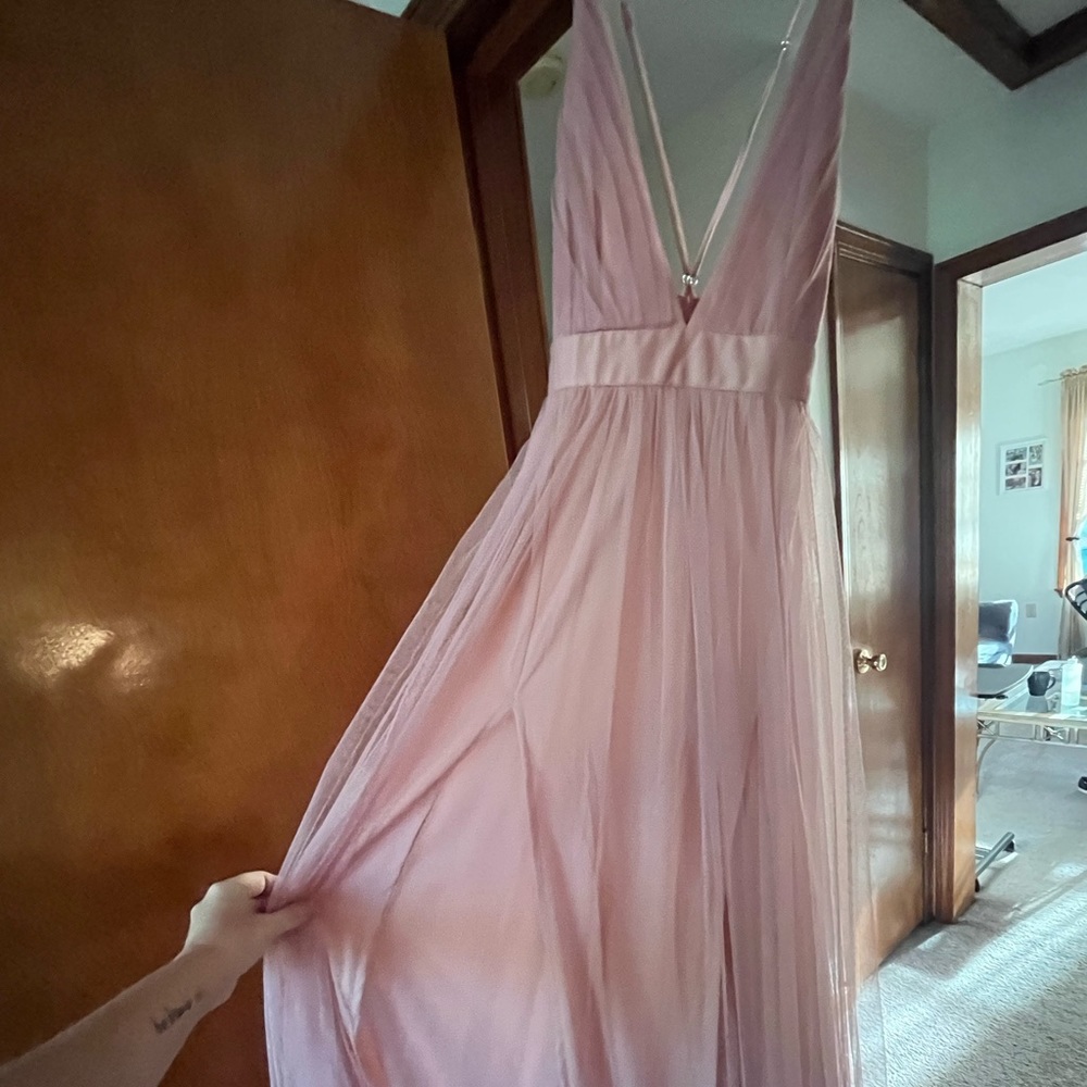Windsor saylor formal double slit tulle dress